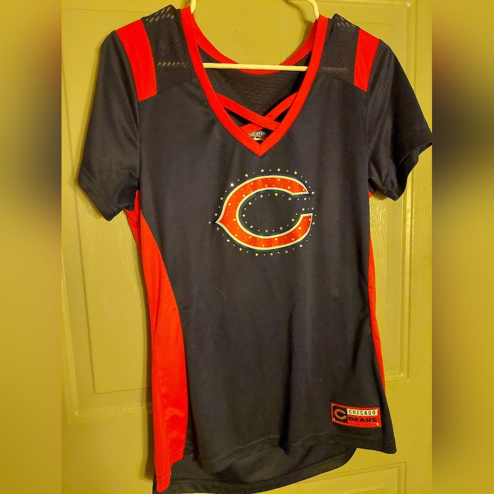 Majestic Orange and Blue Jersey Top